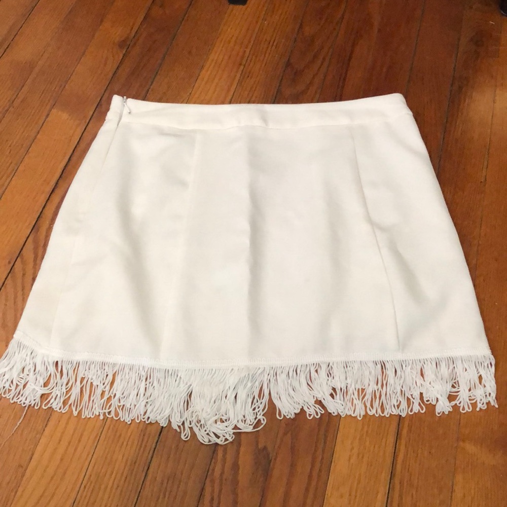 White fringe Altar’d State skirt